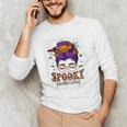 Spooky Paraprofessional Life Halloween Messy Bun Teacher For Men Women Men's Long Sleeve T-Shirt, novelty gifts, funny gifts Spooky Paraprofessional Life Halloween Messy Bun Teacher For Men Women Men's Long Sleeve T-Shirt, novelty gifts, funny gifts