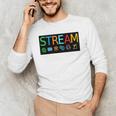 Stream Technology Robotics Shirt For Teachers And Students Premium Tri-Blend Men's Long Sleeve T-Shirt, novelty gifts, funny gifts