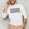 Teacher Checkered Racing Teacher Appreciation Men Women Men's Long Sleeve T-Shirt, novelty gifts, funny gifts