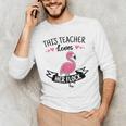 This Teacher Loves Her Flock Cute Flamingo Teacher Men's Long Sleeve T-Shirt, novelty gifts, funny gifts This Teacher Loves Her Flock Cute Flamingo Teacher Men's Long Sleeve T-Shirt, novelty gifts, funny gifts