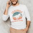 Teaching Is A Walk In The Park Teacher T-Rex Retro Men's Long Sleeve T-Shirt, novelty gifts, funny gifts Teaching Is A Walk In The Park Teacher T-Rex Retro Men's Long Sleeve T-Shirt, novelty gifts, funny gifts