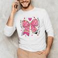 Teaching Is A Work Of Heart Pencil Bow Teacher Valentine Men's Long Sleeve T-Shirt, novelty gifts, funny gifts Teaching Is A Work Of Heart Pencil Bow Teacher Valentine Men's Long Sleeve T-Shirt, novelty gifts, funny gifts