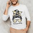 History Teacher Messy Bun Life Hair Glasses Men's Long Sleeve T-Shirt, novelty gifts, funny gifts