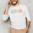 Vintage Play Is Learning Back To School Toddler Teacher Men's Long Sleeve T-Shirt, novelty gifts, funny gifts Vintage Play Is Learning Back To School Toddler Teacher Men's Long Sleeve T-Shirt, novelty gifts, funny gifts