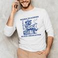 Weird Teachers Build Character Shirt Raccoon Teacher Men's Long Sleeve T-Shirt, novelty gifts, funny gifts