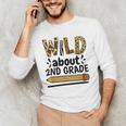Wild About 2Nd Grade School Grade Teacher Men's Long Sleeve T-Shirt, novelty gifts, funny gifts