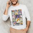 Women Halloween The Teacher Tour Ghosts Pencil Pumpkins Men's Long Sleeve T-Shirt, novelty gifts, funny gifts