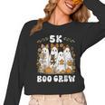 5K Boo Crew Halloween Teacher K5 Floral Ghost Trick Or Teach Women Long Sleeve T-Shirt, trending gift 5K Boo Crew Halloween Teacher K5 Floral Ghost Trick Or Teach Women Long Sleeve T-Shirt, trending gift