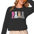 Back To School Teacher Para Preppy Checkered Para Life Women Long Sleeve T-Shirt, trending gift