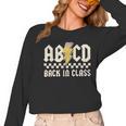 Boys Girls Teachers Rock Back To School ABCD Back In Class Women Long Sleeve T-Shirt, trending gift