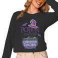 Chemistry Teacher Halloween Shirt School POTION MASTER Women Long Sleeve T-Shirt, trending gift