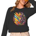 Colorful Brain Art Teacher Artist Painter Student Women Long Sleeve T-Shirt, trending gift