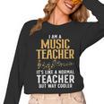 Cool Music Teacher Art For Men Women School Orchestra Coach Women Long Sleeve T-Shirt, trending gift