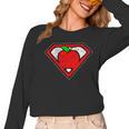 Cute Distressed Super Teacher Superhero Apple Shirt Women Long Sleeve T-Shirt, Super Teacher Gifts, trending gift Cute Distressed Super Teacher Superhero Apple Shirt Women Long Sleeve T-Shirt, Super Teacher Gifts, trending gift