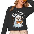Cute Ghost Reading Book Librarian Teacher Halloween Costume Women Long Sleeve T-Shirt, trending gift