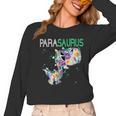 Dino Para Professional Teacher Collection T-Rex Dinosaur Paraeducator Assistant Teacher Women Long Sleeve T-Shirt, trending gift