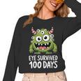 Eye Survived 100 Days Of School Monster Lover Teacher Kids Women Long Sleeve T-Shirt, trending gift Eye Survived 100 Days Of School Monster Lover Teacher Kids Women Long Sleeve T-Shirt, trending gift
