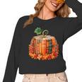 Fall Book Autumn Reading Teacher Halloween Pumpkin Season Women Long Sleeve T-Shirt, trending gift