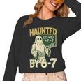 Halloween Costume Haunted By 67 Ghost Math Teacher Professor Women Long Sleeve T-Shirt, trending gift