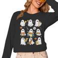 Halloween Ghost Music Teacher Playing Instruments Women Long Sleeve T-Shirt, trending gift Halloween Ghost Music Teacher Playing Instruments Women Long Sleeve T-Shirt, trending gift