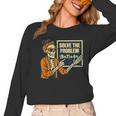 Halloween Teacher Six Seven Meme 6 7 Skeleton Spooky Costume Women Long Sleeve T-Shirt, trending gift