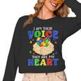 I Am Their Voice They Are My Heart Autism Awareness Teacher Women Long Sleeve T-Shirt, trending gift I Am Their Voice They Are My Heart Autism Awareness Teacher Women Long Sleeve T-Shirt, trending gift