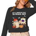 It's A Bootiful Day To Make Art Groovy Art Teacher Halloween Women Long Sleeve T-Shirt, Groovy Teacher Gifts, trending gift It's A Bootiful Day To Make Art Groovy Art Teacher Halloween Women Long Sleeve T-Shirt, Groovy Teacher Gifts, trending gift