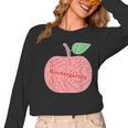 Kindergarten Apple Word Art For Teachers & Students Women Long Sleeve T-Shirt, trending gift