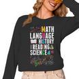 Music Teacher Music Math Language History Reading Science Women Long Sleeve T-Shirt, History Teacher Gifts, Science Teacher Gifts, trending gift