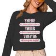 There Their They'Re Teacher English Grammar Police Women Long Sleeve T-Shirt, English Teacher Gifts, trending gift There Their They'Re Teacher English Grammar Police Women Long Sleeve T-Shirt, English Teacher Gifts, trending gift