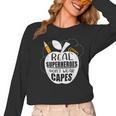 Real Superheroes Wear No Capes Teacher Design Teach Women Long Sleeve T-Shirt, trending gift Real Superheroes Wear No Capes Teacher Design Teach Women Long Sleeve T-Shirt, trending gift