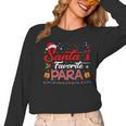 Santa's Favorite Para Christmas Paraprofessional Teacher Women Long Sleeve T-Shirt, trending gift Santa's Favorite Para Christmas Paraprofessional Teacher Women Long Sleeve T-Shirt, trending gift