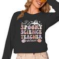 Spooky Science Teacher Halloween Science Teaching For Men Women Women Long Sleeve T-Shirt, Science Teacher Gifts, trending gift
