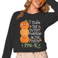 I Teach The Cutest Pumpkins In Patch Pre-K Halloween Teacher Women Long Sleeve T-Shirt, trending gift I Teach The Cutest Pumpkins In Patch Pre-K Halloween Teacher Women Long Sleeve T-Shirt, trending gift