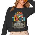 Teacher Definition Teaching School Teacher Men Women Women Long Sleeve T-Shirt, trending gift