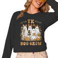 TK Boo Crew Preppy Halloween Floral Ghost TK Teacher Team TK Women Long Sleeve T-Shirt, trending gift TK Boo Crew Preppy Halloween Floral Ghost TK Teacher Team TK Women Long Sleeve T-Shirt, trending gift