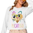 Abstract Cat Art Picatsso Shirt For Art Teachers Women Long Sleeve T-Shirt, trending gift Abstract Cat Art Picatsso Shirt For Art Teachers Women Long Sleeve T-Shirt, trending gift