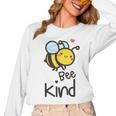 Bee Kind Bumble Bee Anti Bullying Teacher Kindness Matters Women Long Sleeve T-Shirt, trending gift