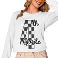 Checkered Fourth Grade Back To School Teachers Students Women Long Sleeve T-Shirt, trending gift Checkered Fourth Grade Back To School Teachers Students Women Long Sleeve T-Shirt, trending gift