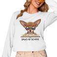 Chihuahua 100 Days Of School Rainbow Glasses Teacher Women Long Sleeve T-Shirt, trending gift Chihuahua 100 Days Of School Rainbow Glasses Teacher Women Long Sleeve T-Shirt, trending gift