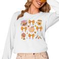 Coquette Bow Teacher Thanksgiving Fall Autumn Girls Women Women Long Sleeve T-Shirt, trending gift Coquette Bow Teacher Thanksgiving Fall Autumn Girls Women Women Long Sleeve T-Shirt, trending gift