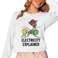 Electricity Explained Physics Nerd I Teacher School Women Long Sleeve T-Shirt, trending gift