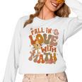 Fall In Love With Science Math Teacher Fall Thanksgiving Women Long Sleeve T-Shirt, Science Teacher Gifts, trending gift