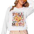 Fall Teacher Fall In Love With Math Math Thanksgiving For Men Women Women Long Sleeve T-Shirt, trending gift
