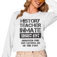 Halloween History Teacher Prisoner Costume Women Long Sleeve T-Shirt, History Teacher Gifts, trending gift Halloween History Teacher Prisoner Costume Women Long Sleeve T-Shirt, History Teacher Gifts, trending gift