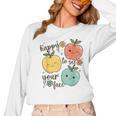 Happy To See Your Face Teacher Apple Women Long Sleeve T-Shirt, trending gift Happy To See Your Face Teacher Apple Women Long Sleeve T-Shirt, trending gift
