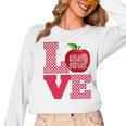 Love Kindergarten Cute Apple School Teacher Women Long Sleeve T-Shirt, trending gift Love Kindergarten Cute Apple School Teacher Women Long Sleeve T-Shirt, trending gift