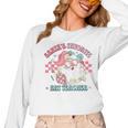 Retro Pink Christmas Santa's Favorite Art Teacher Artist Women Long Sleeve T-Shirt, trending gift