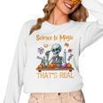 Science Is Magic Halloween Skeleton Students Teacher Women Long Sleeve T-Shirt, Science Teacher Gifts, trending gift