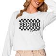 Second Grade Checkered Teacher 1st Day Back To School Women Women Long Sleeve T-Shirt, trending gift Second Grade Checkered Teacher 1st Day Back To School Women Women Long Sleeve T-Shirt, trending gift